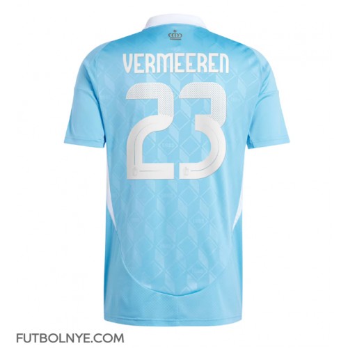 Camiseta Bélgica Arthur Vermeeren #23 Visitante Equipación Eurocopa 2024 manga corta